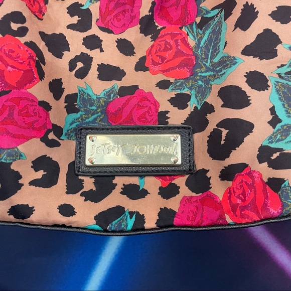 Betsey Johnson Leopard and Rose Print Bag - Picture 3 of 3